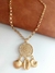 Colar Mandala Marítimo Fundo do Mar Banhado a Ouro 18k