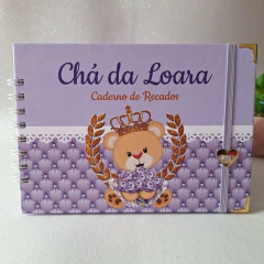 Caderno de Recados Ursinha Lilás