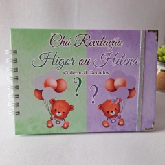 Caderno de Recados Chá Revelação Ursinhos