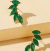 BRINCO PEDRA VERDE OLIVA FOLHEADO A OURO - comprar online