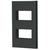 Placa 2 ventanas, 1 módulo, línea Española, color negro - 47998 PPDO-EN - comprar en línea