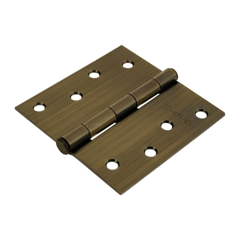 Bisagra cuadrada 4', latón antiguo, cabeza plana, HERMEX - 43253 BC-402P
