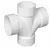 tee doble pvc sanitaria cem 10 0mm x 50 (4 x 2) inyectado - comprar en línea