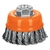 Carda copa 3' alambre trenzado grueso, eje M14, Truper - 17530 CT-608MX