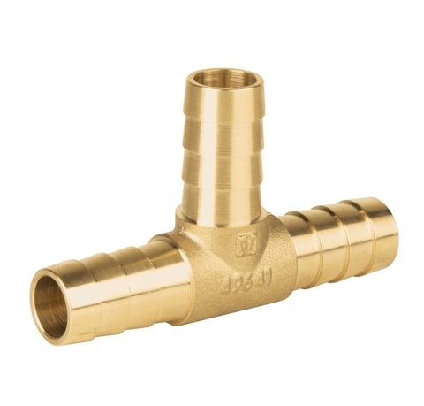 Tee inserción macho latón 1' para poliducto negro, Foset - 49643 ADPO-1T