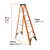 Escalera de tijera, tipo ll, 6 peldaños, fibra de vidrio - 100226 EST-26FV - comprar en línea