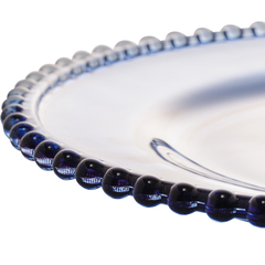 Prato de Cristal Pearl - Azul - 20cm na internet