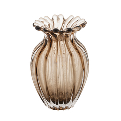 Vaso Vidro Italy - Marrom - 15,5 x 23,5cm