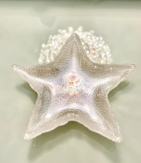 Prato Decorativo Vylux - Estrela Branca Perolizada - 18cm