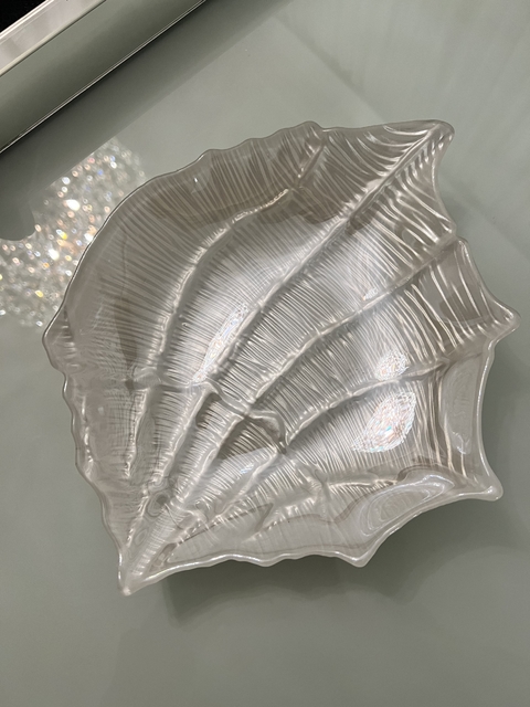 Bowl Decorativo - Vylux - Concha Branca Perolizada - 23,5 x 29cm