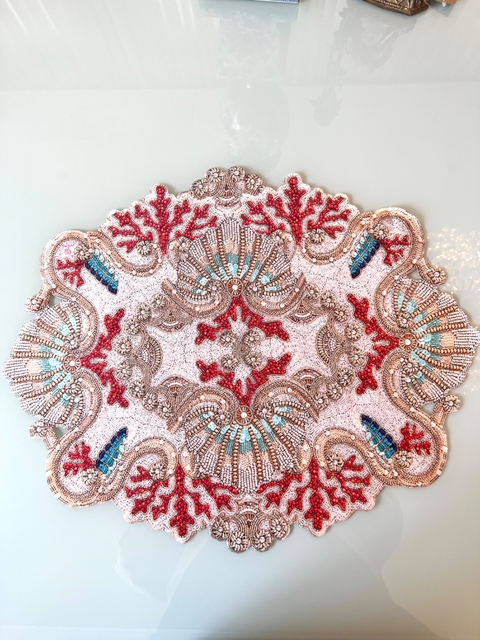 Lugar Americano Concha Miçanga - Conjunto com 6 unidades