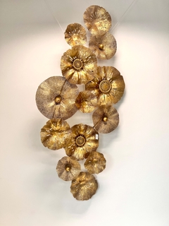 Escultura de Parede - Flores Douradas - comprar online