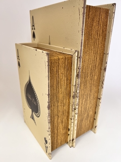 Conj 2 Bookbox - Capa Carta De Baralho - Bienestar Home & Decor