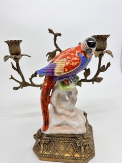Castiçal de Porcelana e Bronze - Pássaro - Bienestar Home & Decor