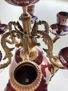 Castical de Porcelana e Bronze - Marsala - loja online