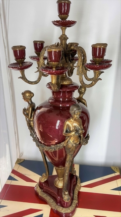Castical de Porcelana e Bronze - Marsala na internet