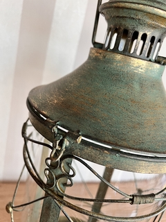Lanterna Decorativa - Redonda - Metal e Vidro - M - comprar online
