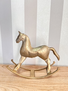 Cavalinho de Metal Dourado - P