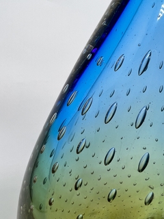 Vaso Gota Central Médio - Azul com Âmbar na internet