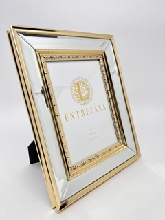 Porta Retrato Mdf - Espelho Detalhe Dourado - M