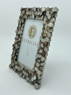 Porta Retrato Resina M - Borda 3D Prata - comprar online