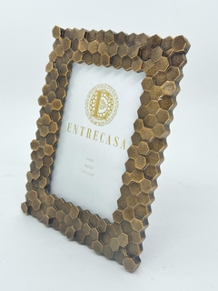 Porta Retrato Resina P - Borda 3D Bronze - comprar online