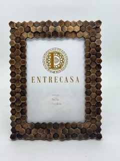 Porta Retrato Resina M - Borda 3D Bronze