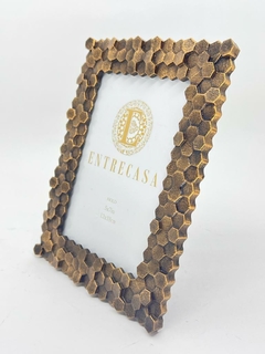 Porta Retrato Resina M - Borda 3D Bronze - comprar online