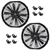 Kit 2 Eletroventilador Universal 14 Pol 24v 80w Soprante - comprar online