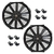 Kit 2 Eletroventilador Universal 12 Pol 12v 80w Soprante - comprar online