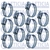 Abraçadeira Aço Zincado 8mm 7/8 A 1.1/4 Rosca Sem Fim 22mm A 32mm - 10 Unidades - Kala