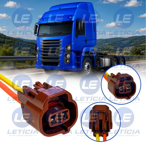 Conector 2 Vias Pressostato Caminhão Volkswagen Constellation - Rainha das Sete