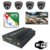 KIT MDVR Veicular TECV0Z by Streamax 4 Cameras Acesso Remoto WI-FI GPS