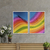 Kit Quadro Decorativo Abstrato Ondas Arco-Íris - comprar online