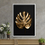 Quadro Decorativo Black & Gold Folha Costela de Adão - comprar online