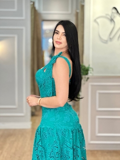 Vestido Midi de Laise Verde Mint Barcelona na internet