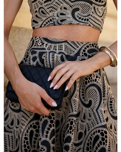 Conjunto de Laise de Couro Preto Valeria Preto - comprar online