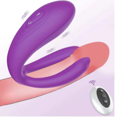 Vibrador de Casal Duplo com Pulsador de Clitóris e Controle Remoto - loja online