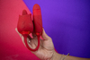 Vibrador Duplo rosa Lingua + vai e vem