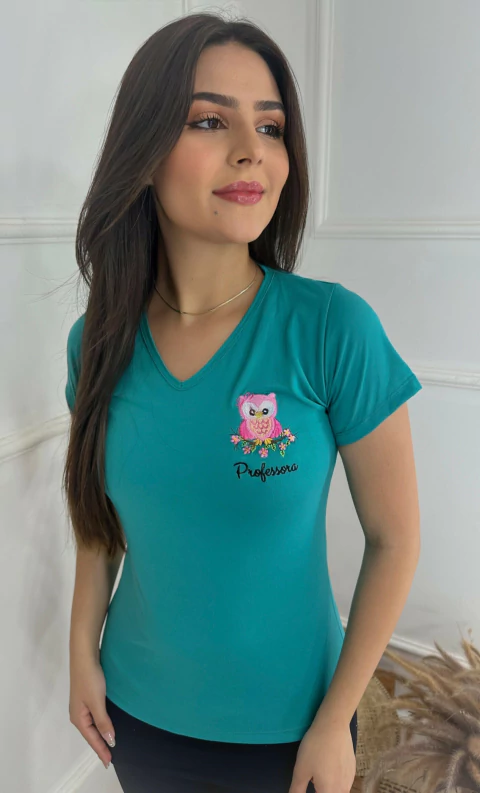 Camiseta Feminina Coruja Professora