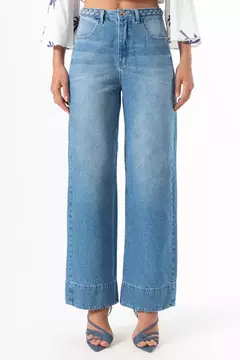 Calça Full Leg com Detalhe no Cós Cecília - comprar online