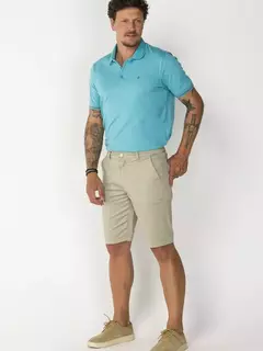 Bermuda Masculina Slim em Lycra Areia New DLZ Areia