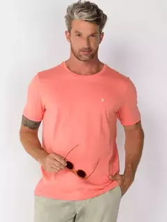 Camiseta Masculina Regular Manga Curta DLZ Laranja Coral