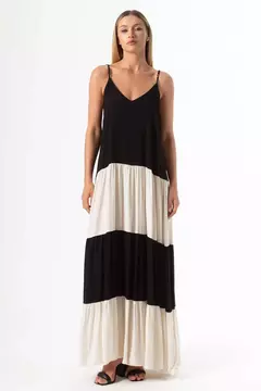 Vestido de Alça Longo Listrado Sly - comprar online