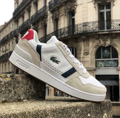 TÊNIS T-CLIP EM COURO LACOSTE