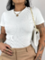 Tshirt Feminina Ribana Canelada Premium Moda Casual - comprar online