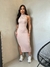 Imagem do Vestido Midi Canelado Feminino Tubinho Gola Alta Longo Casual