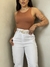 Body Feminino Regata Suplex Duplo Decote Redondo Casual