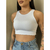 Cropped Regata Suplex Duplo Básico Feminino Verão Liso - Shop CBS