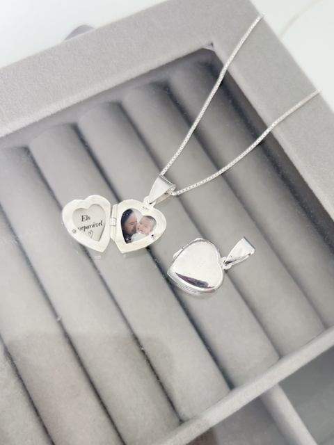 Relicário de Prata Coração